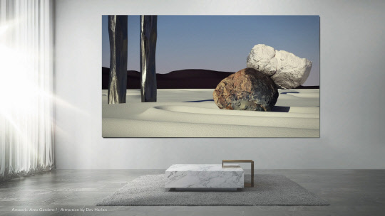 삼성전자가 개최한 '더 월(The Wall)' 미디어 아트 공모전 최종 대상 수상작.<삼성전자 제공>